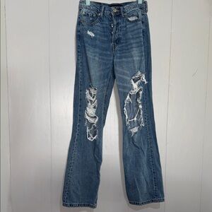 Aeropostale Flare Distressed Blue Jeans